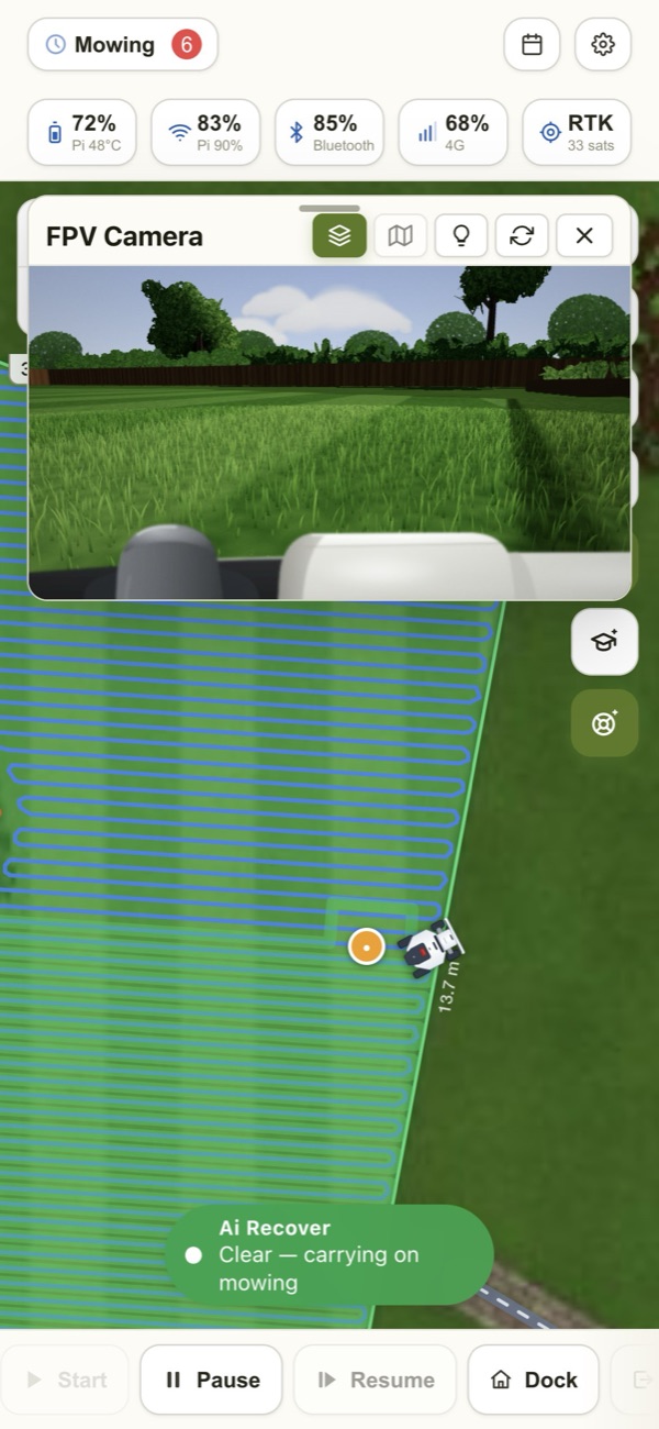 Step 6: Back to mowing