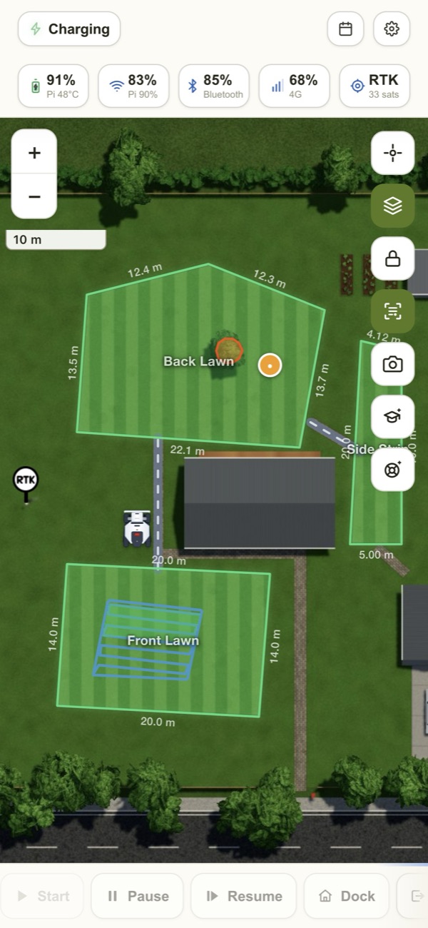 Home and charging in the LuLuMate app