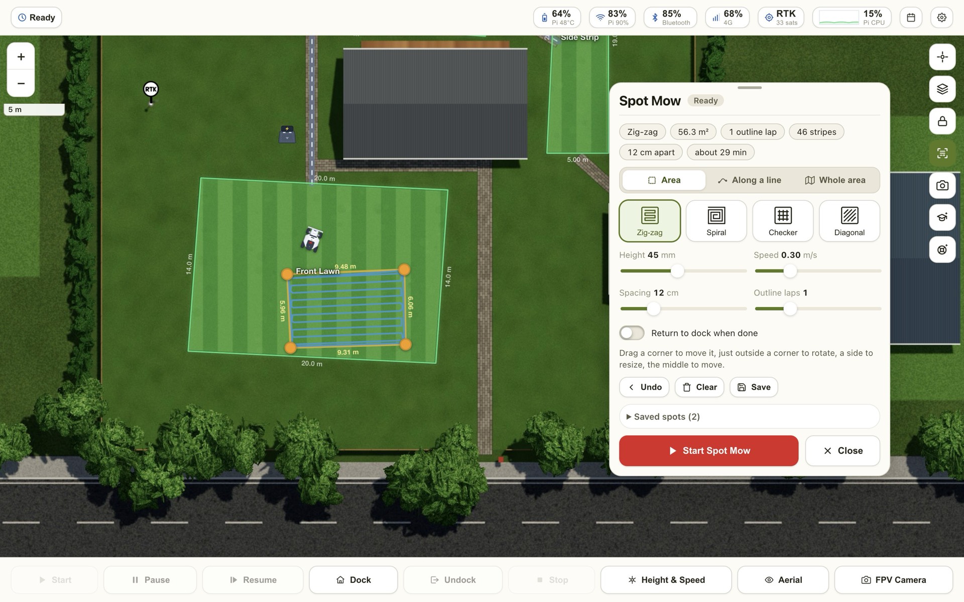 Planning a spot in LuLuMate on a computer